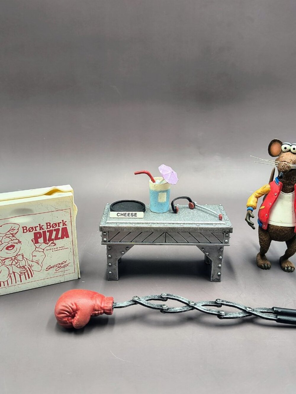 Palisades Muppets Rizzo Rat Action Figure Playset Pizza Poison Loose